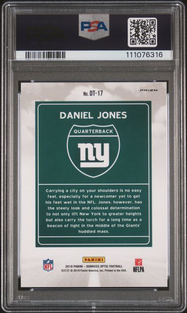 Daniel Jones 2019 Optic Downtown PSA 10
