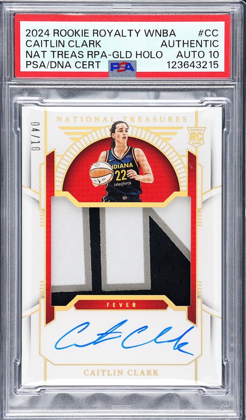 Caitlin Clark 2024 Royalty National Treasures Gold RPA /10