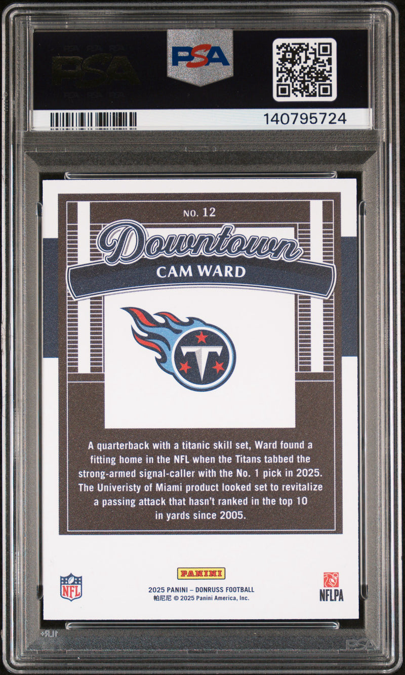 Cam Ward 2025 Downtown Rookie PSA 10