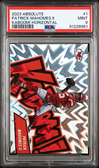 Patrick Mahomes 2023 Kaboom Horizontal PSA 9
