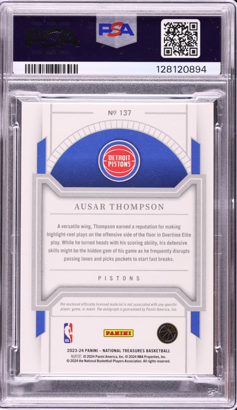 Ausar Thompson 2023 National Treasures /99 PSA 8