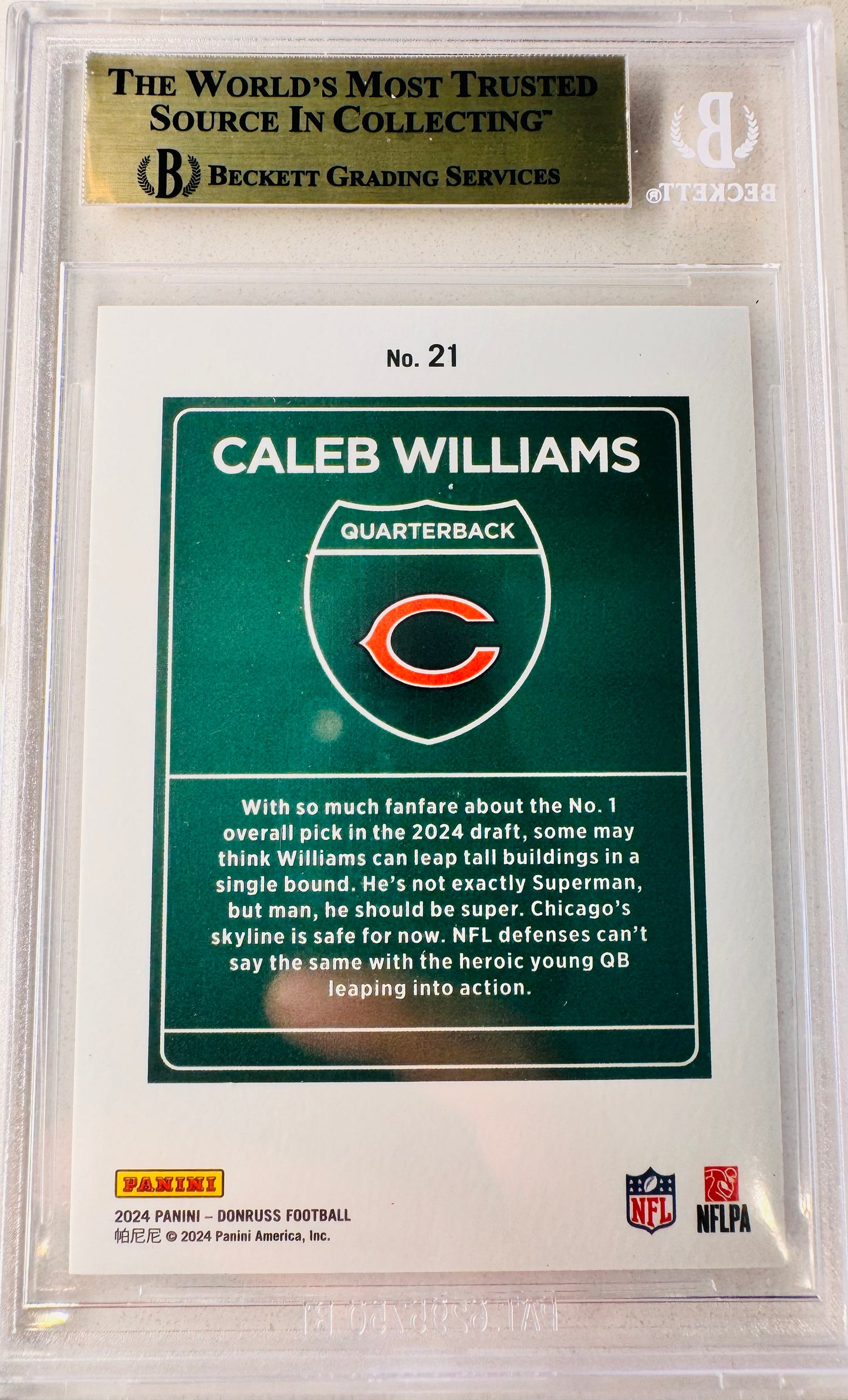 Caleb Williams 2024 Downtown BGS 9.5 Rookie