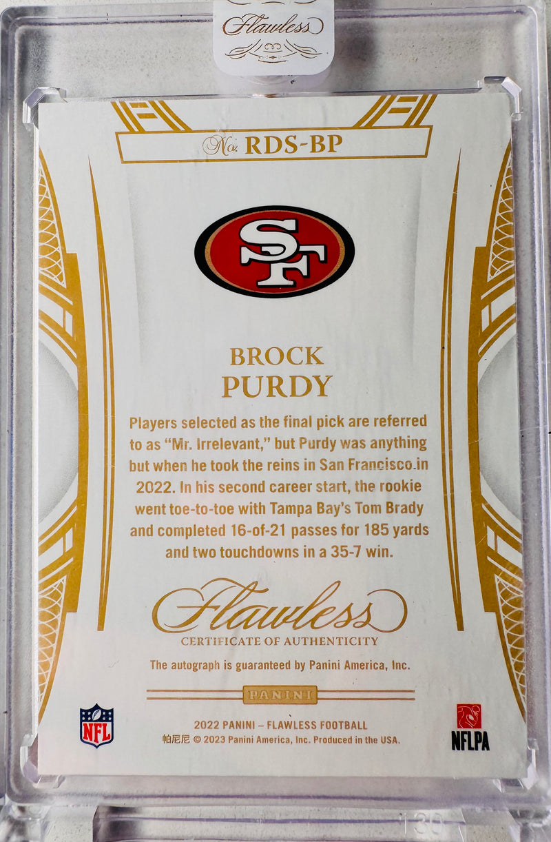 Brock Purdy 2022 Flawless Rookie Auto /20 Sealed