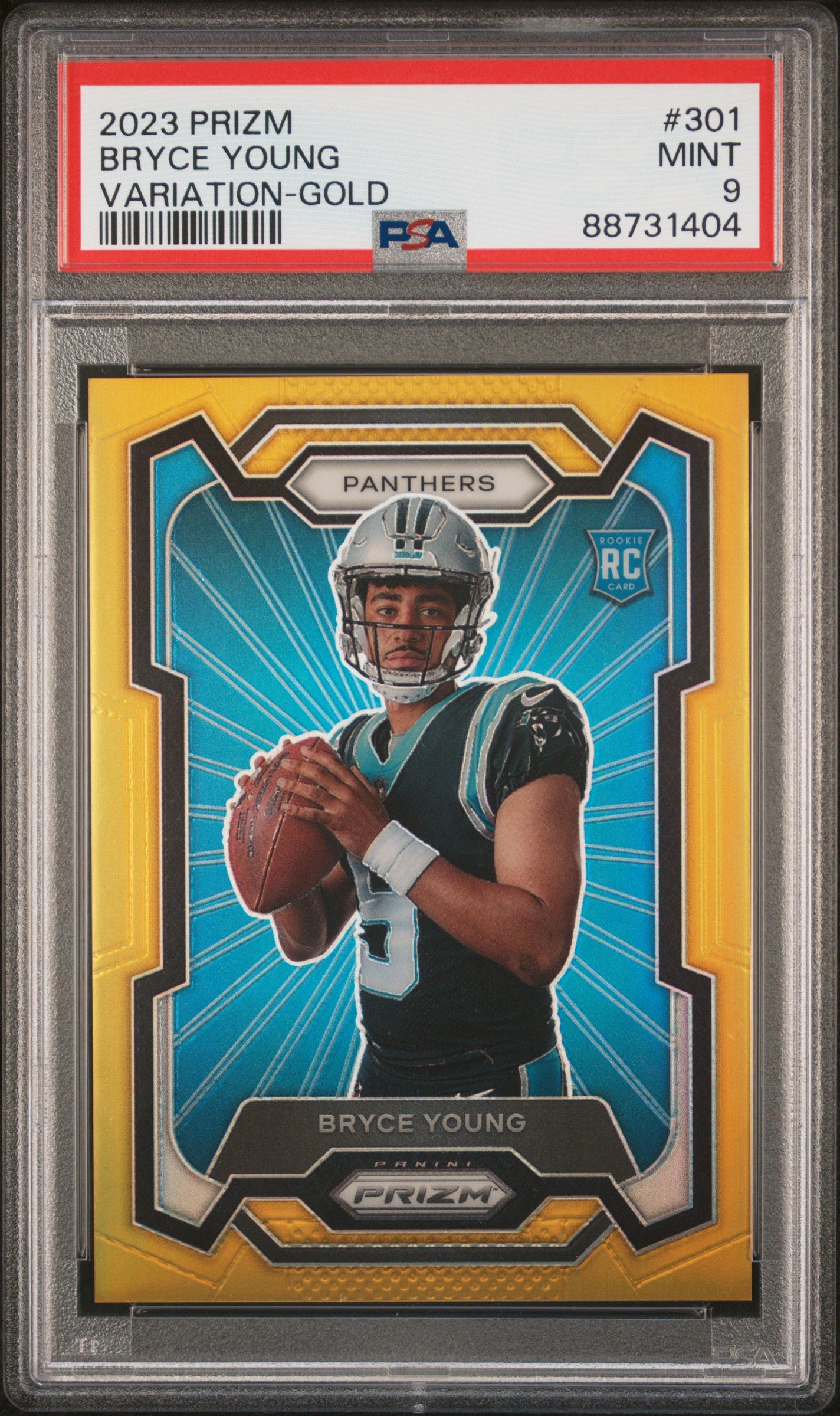 Bryce Young 2023 Prizm Gold /10 PSA 9