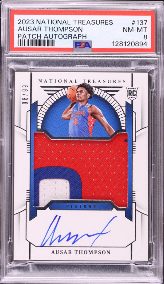 Ausar Thompson 2023 National Treasures /99 PSA 8