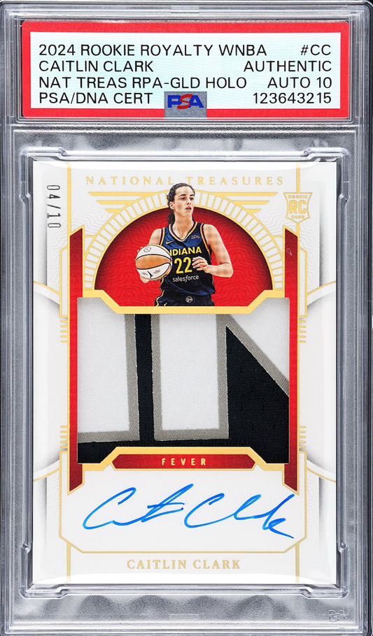 Caitlin Clark 2024 Royalty National Treasures Gold RPA /10