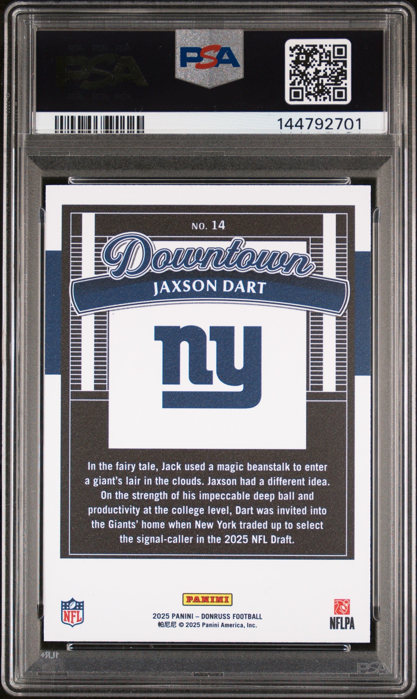 Jaxson Dart 2025 Downtown PSA 10