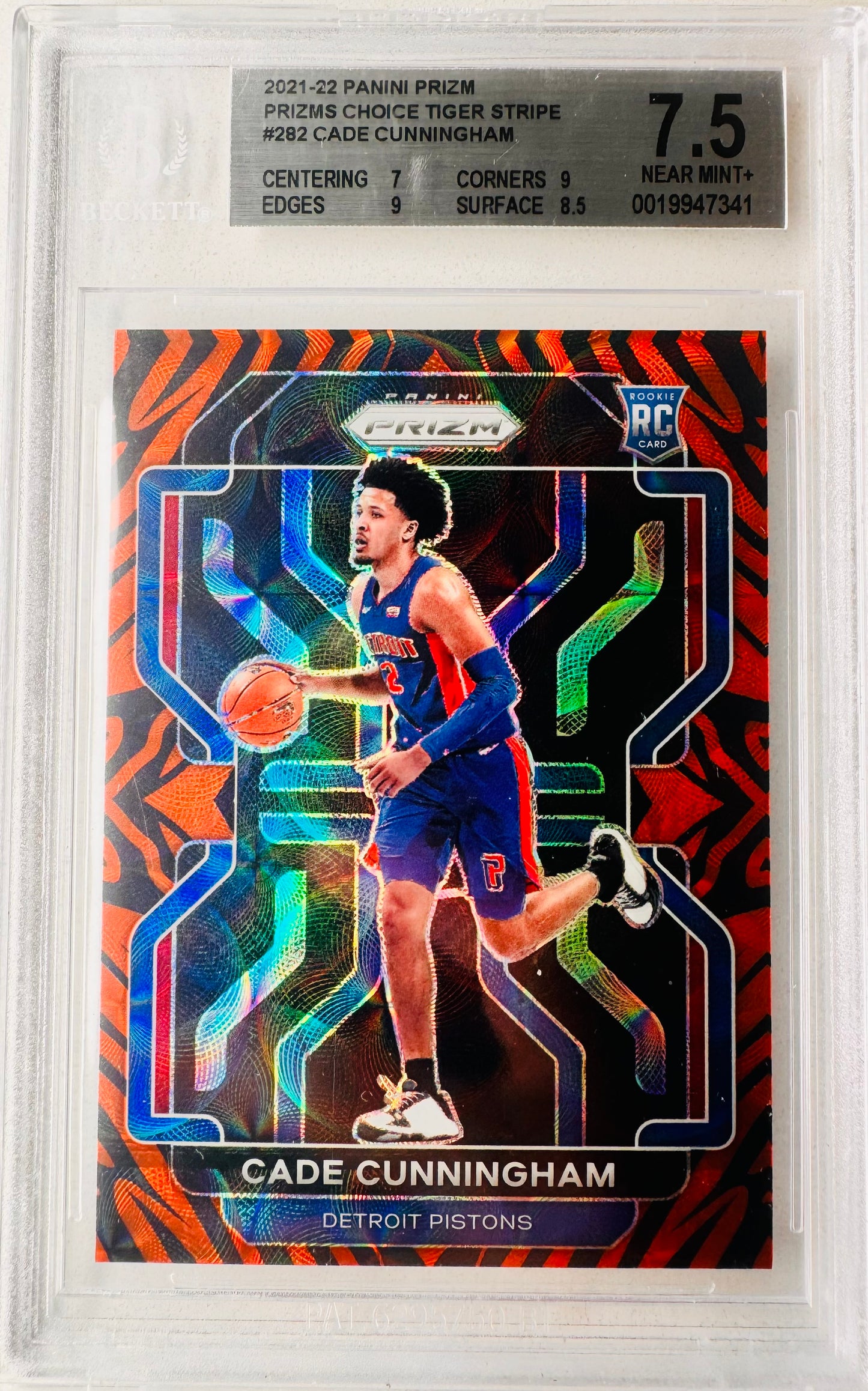 Cade Cunningham 2021 Tiger Stripe Prizm Rookie BGS 7.5