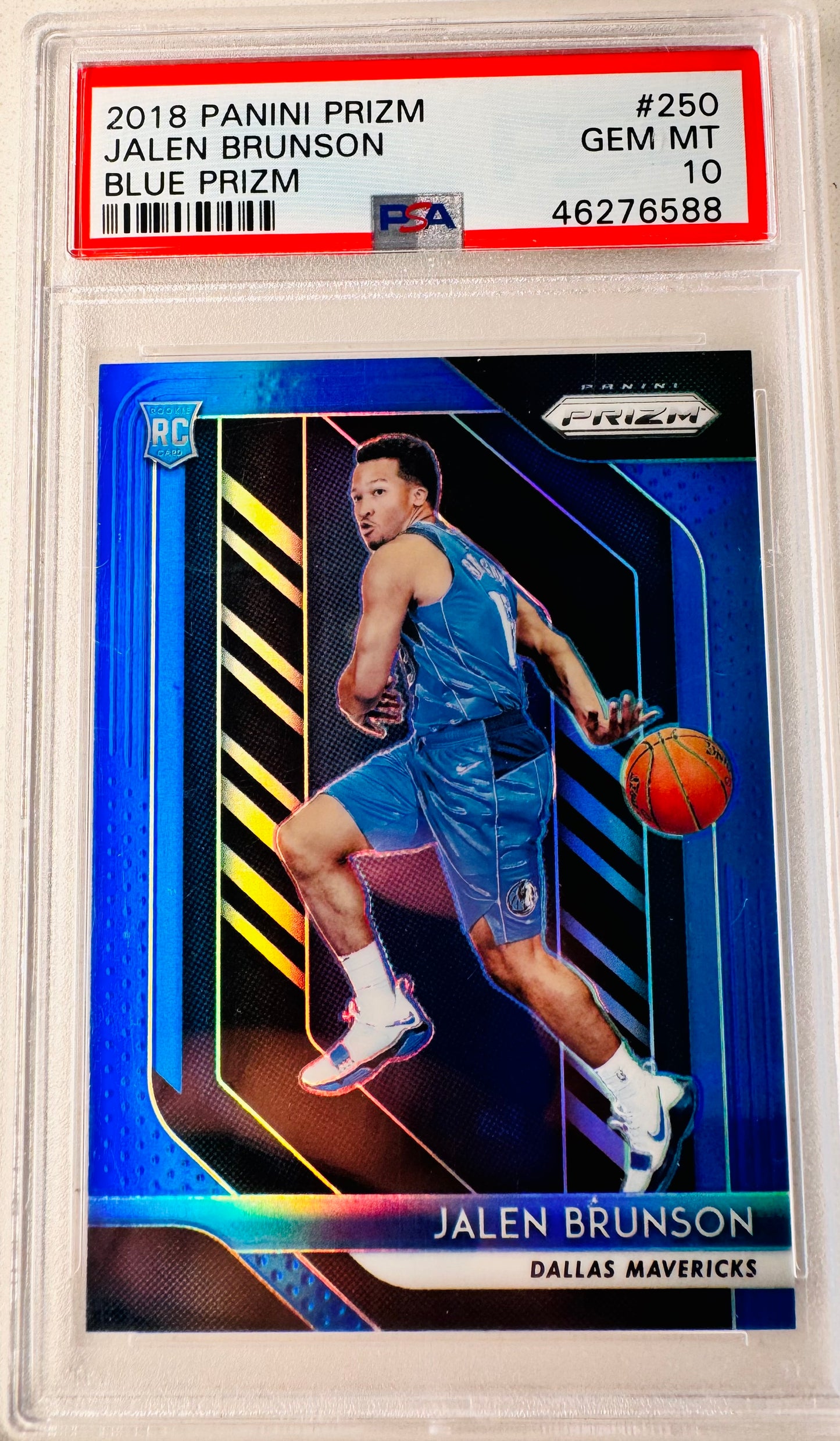 Jalen Brunson 2018 Prizm Blue /199 PSA 10