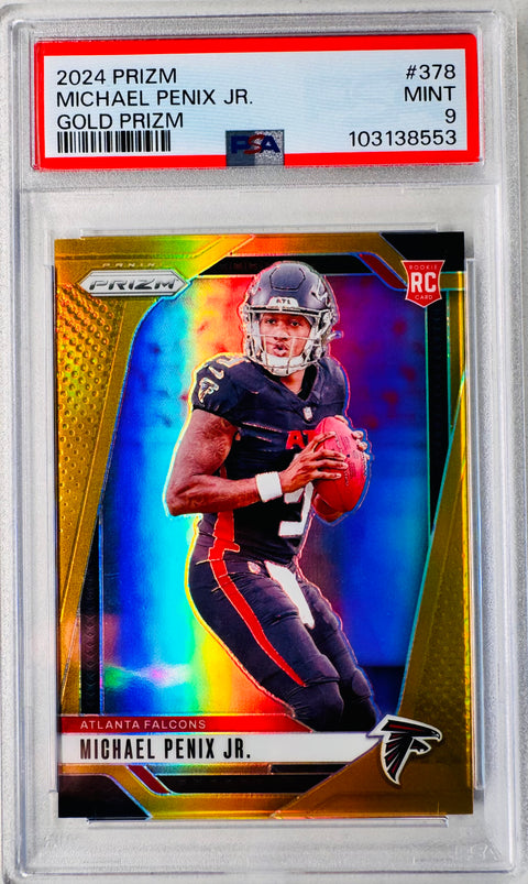 Michael Penix Jr. 2024 True Gold Prizm /10 PSA 9 — for sale at Sports Card Invest