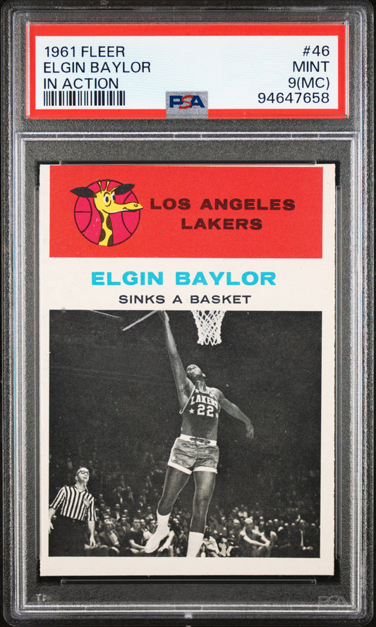 Elgin Baylor 1961 Fleer PSA 9 (MC)