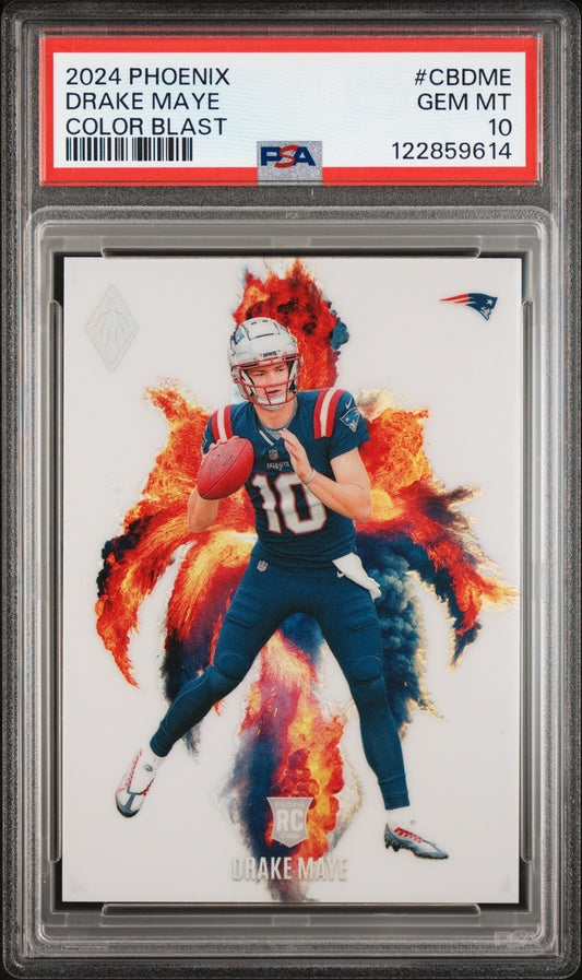 Drake Maye 2024 Color Blast Rookie PSA 10