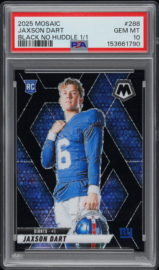 Jaxson Dart Mosaic Black 1/1 PSA 10 Rookie