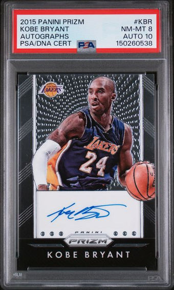 Kobe Bryant 2015 Prizm Auto PSA 8 Auto 10