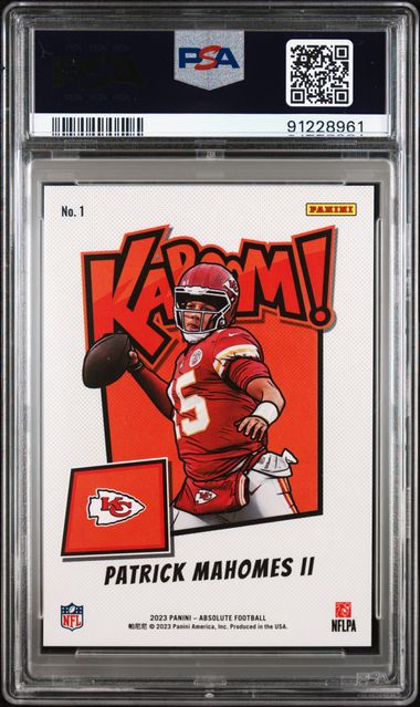 Patrick Mahomes 2023 Kaboom Horizontal PSA 9